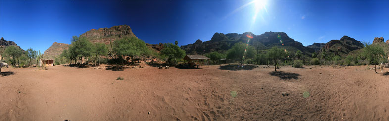 Lagerplatz im Canyon bei Tag